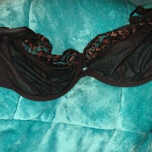 Elomi Black and Copper Lace Bra